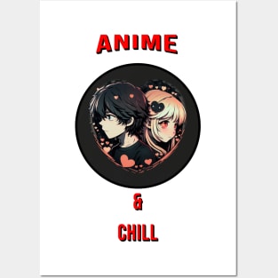 anime and chill Posters and Art